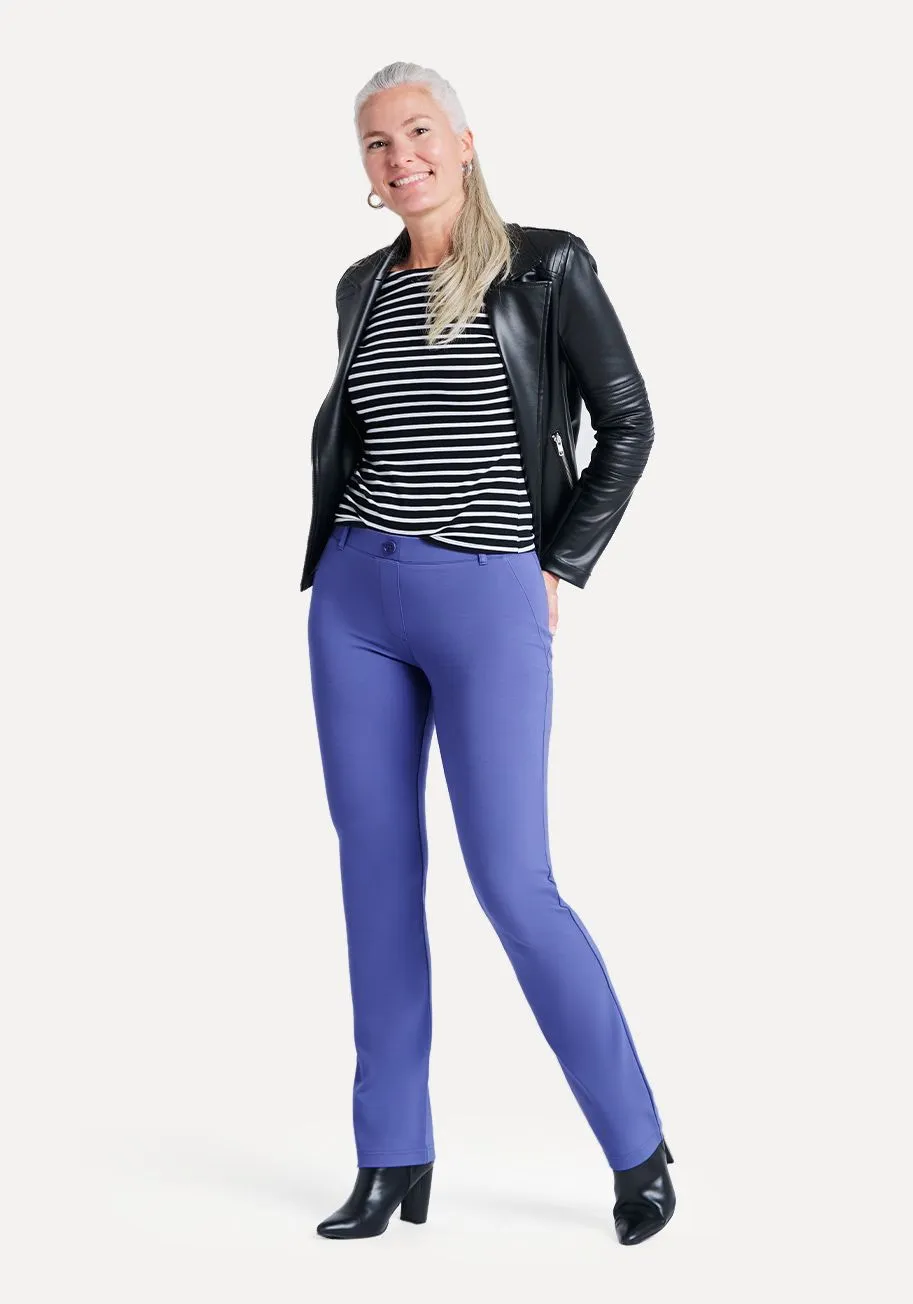 Straight-Leg | Two-Pocket Dress Pant Yoga Pants (Blue Iris) sold by Betabrand product image thumbnail 2
