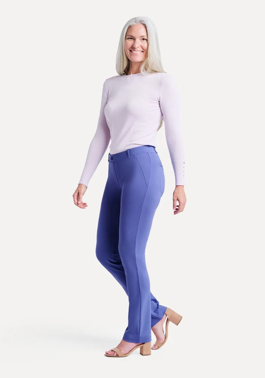 Straight-Leg | Two-Pocket Dress Pant Yoga Pants (Blue Iris) sold by Betabrand product image thumbnail 5