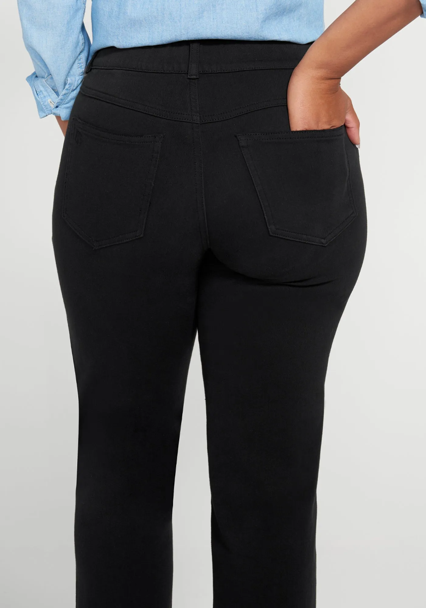 Boyfriend Crop Jean | Straight (Distressed Black Rinse) sold by Betabrand product image thumbnail 3
