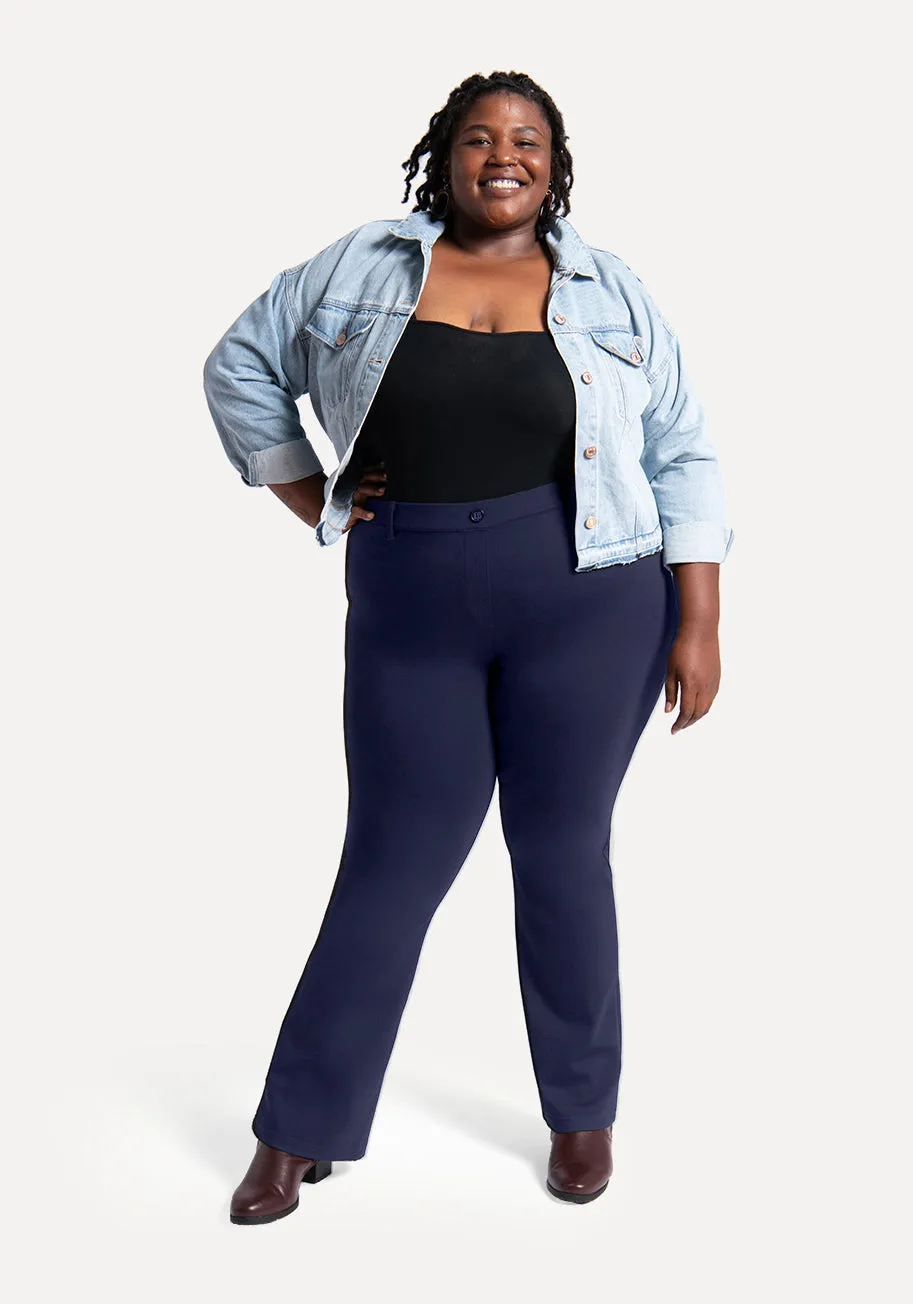 Boot-Cut | Classic Dress Pant Yoga Pants (Navy) sold by Betabrand product image thumbnail 5