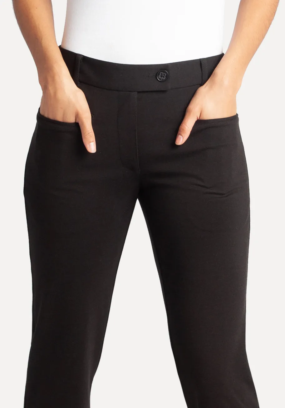 Crop | Lite Dress Pant Yoga Pants (Black) sold by Betabrand product image thumbnail 2