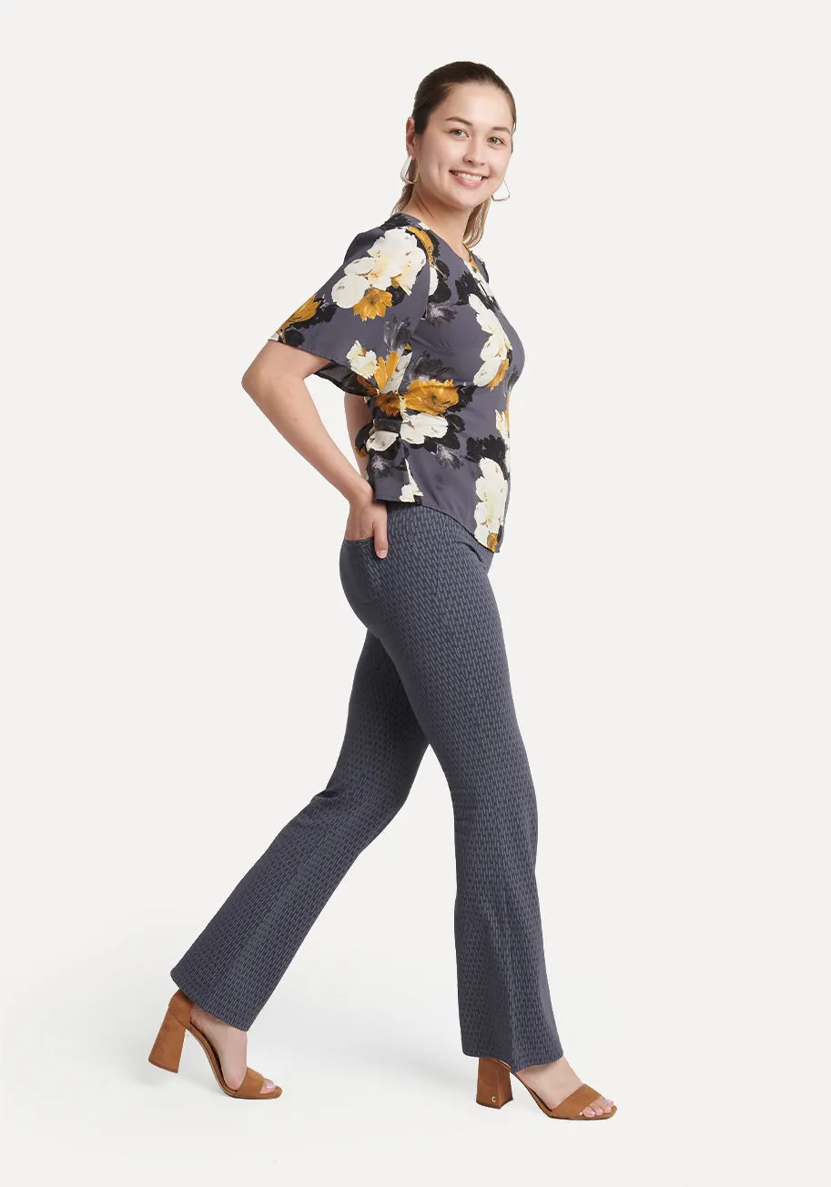 Boot Cut | Two-Pocket Dress Pant Yoga Pants (Limestone) sold by Betabrand product image thumbnail 4