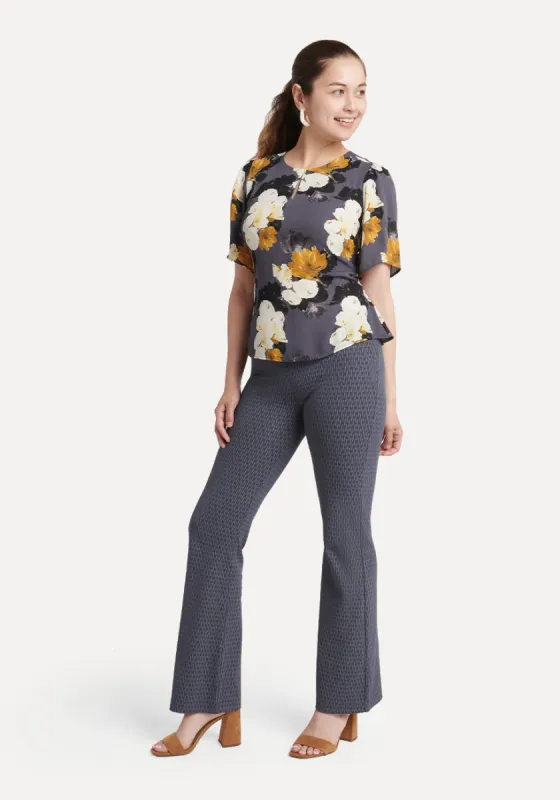 Boot Cut | Two-Pocket Dress Pant Yoga Pants (Limestone) sold by Betabrand