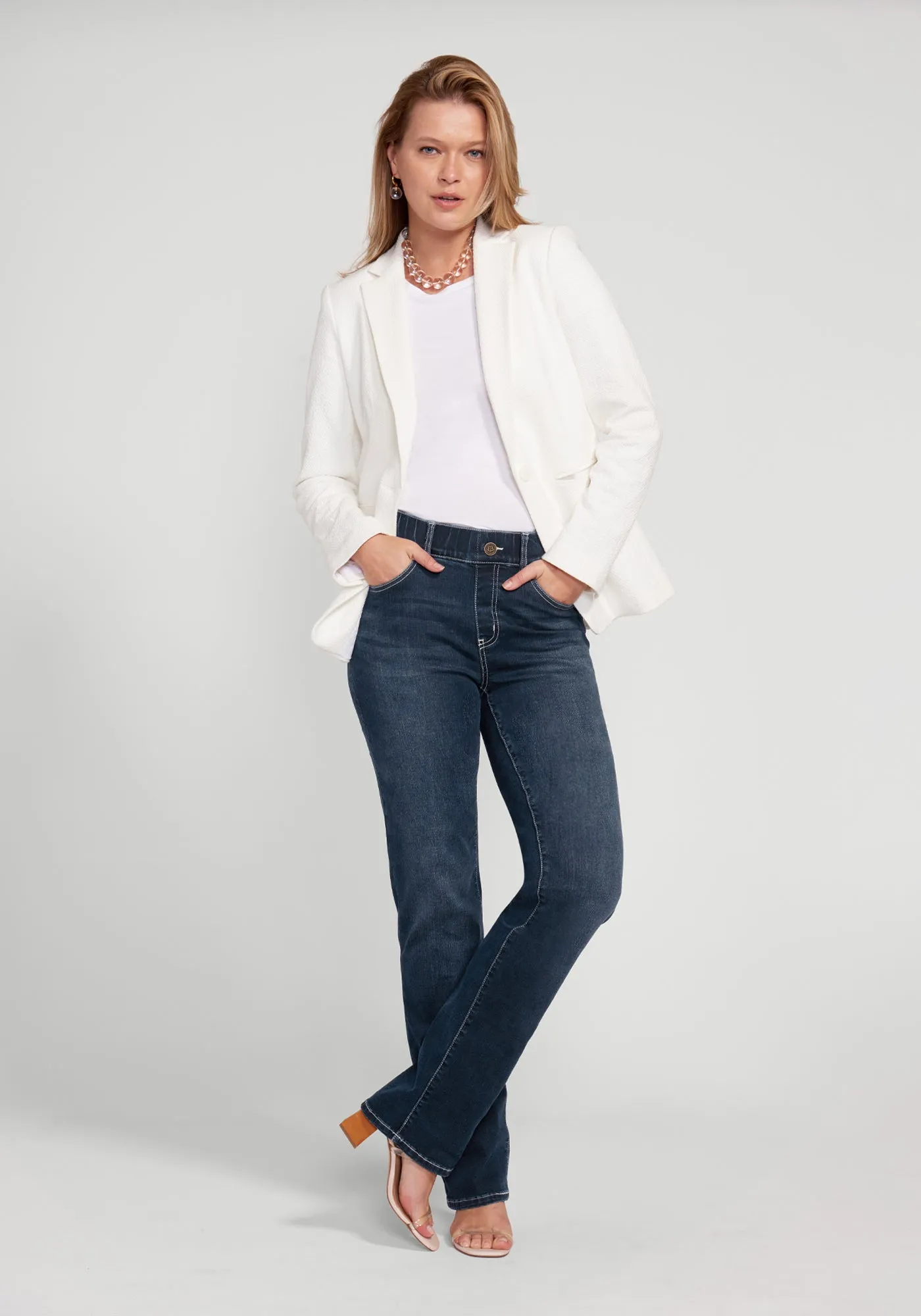 Signature Mid-Rise Denim | Straight (Roma Wash) sold by Betabrand product image thumbnail 5