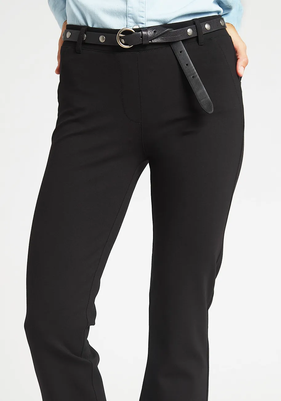 Straight-Leg | Two-Pocket Dress Pant Yoga Pant (Black) sold by Betabrand product image thumbnail 3