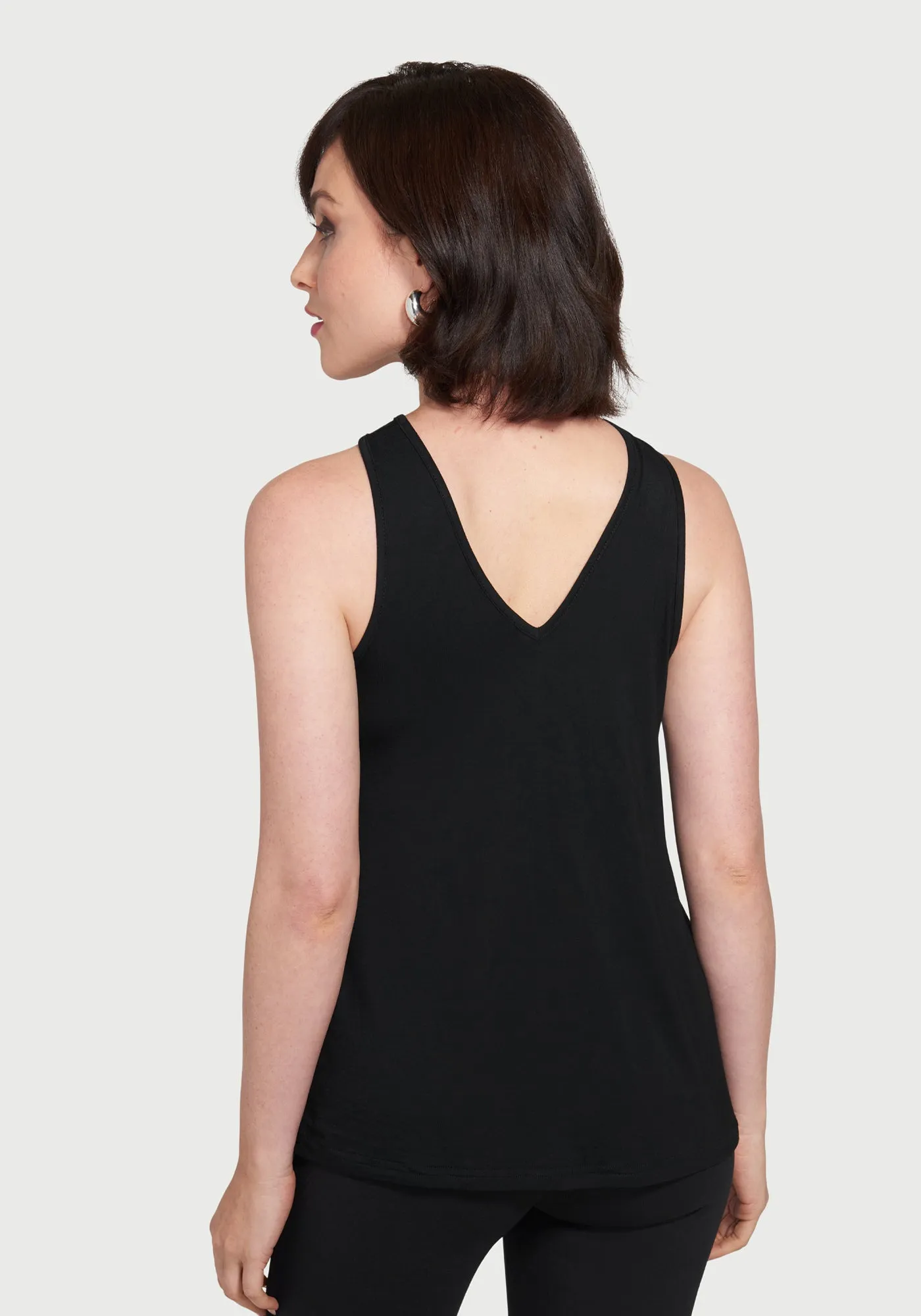 Cross Neck Tank (Black) sold by Betabrand product image thumbnail 2
