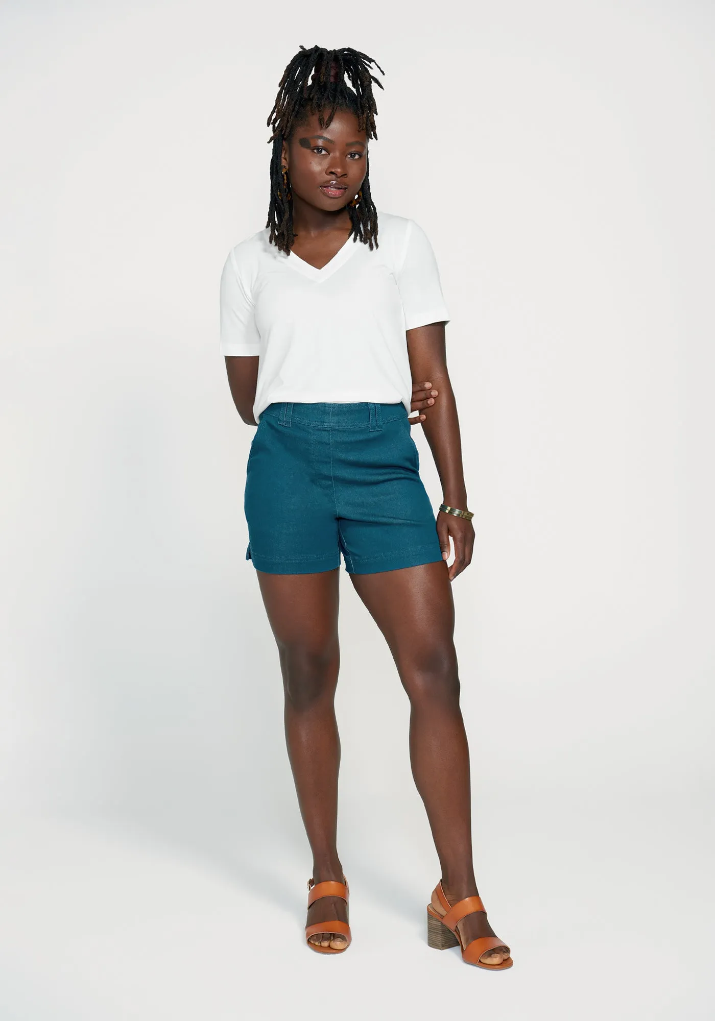 Essential V-Neck Short Sleeve (White) - Final Sale sold by Betabrand product image thumbnail 4