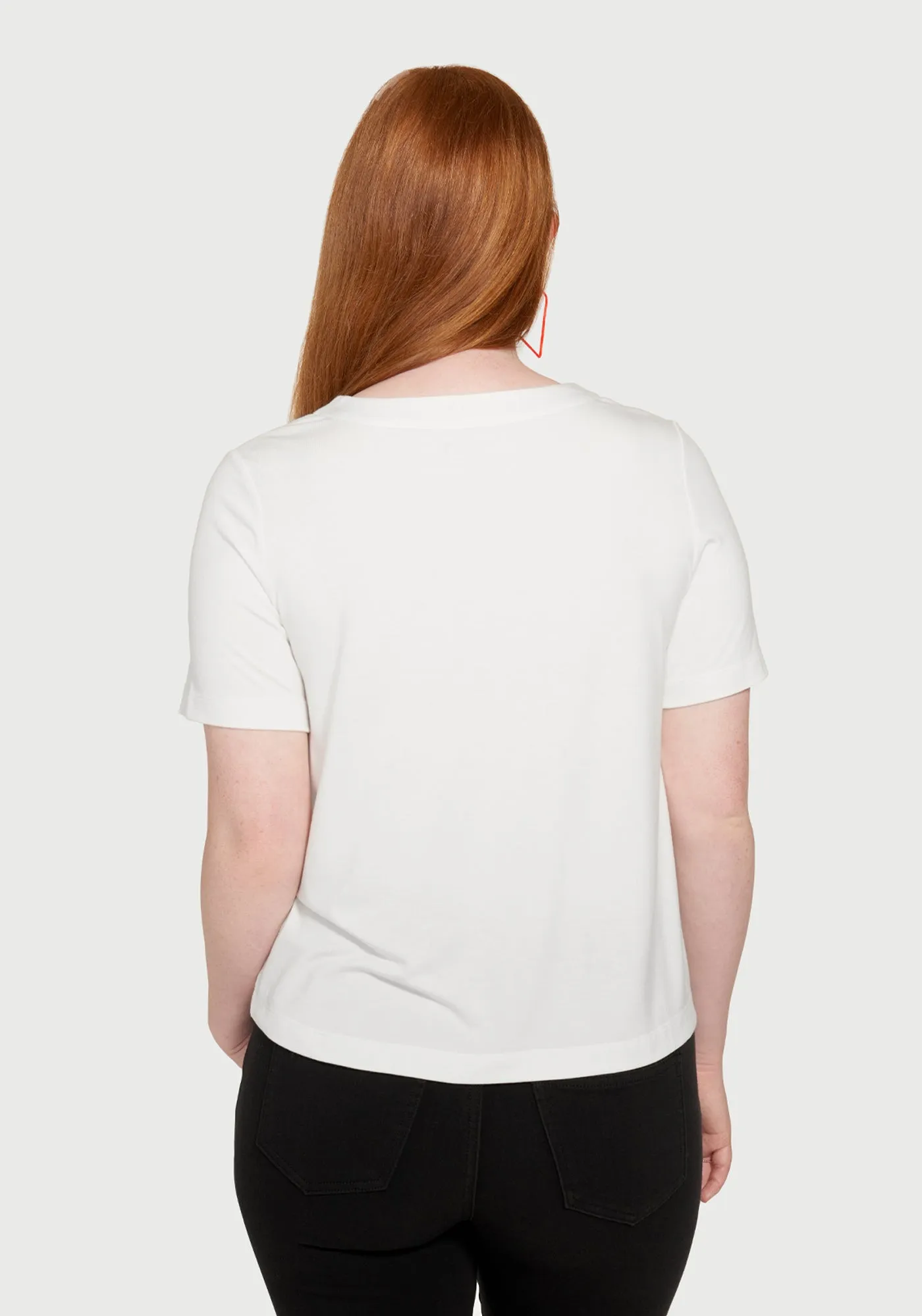 Essential V-Neck Short Sleeve (White) - Final Sale sold by Betabrand product image thumbnail 2