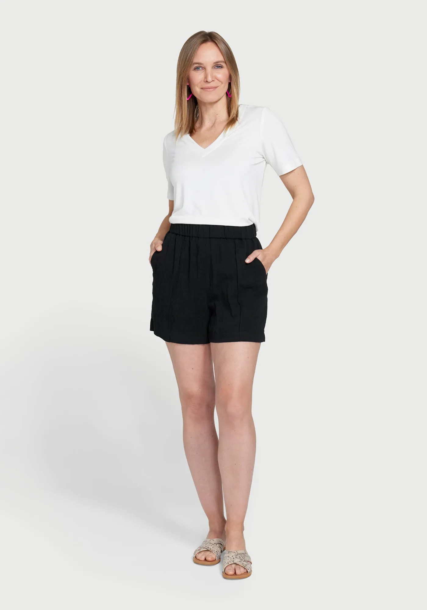 Essential V-Neck Short Sleeve (White) - Final Sale sold by Betabrand product image thumbnail 3