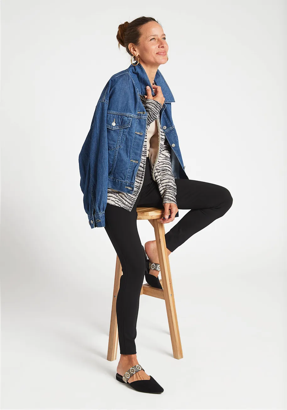 Skinny-Leg | Classic Dress Pant Yoga Pants (Black) sold by Betabrand product image thumbnail 4