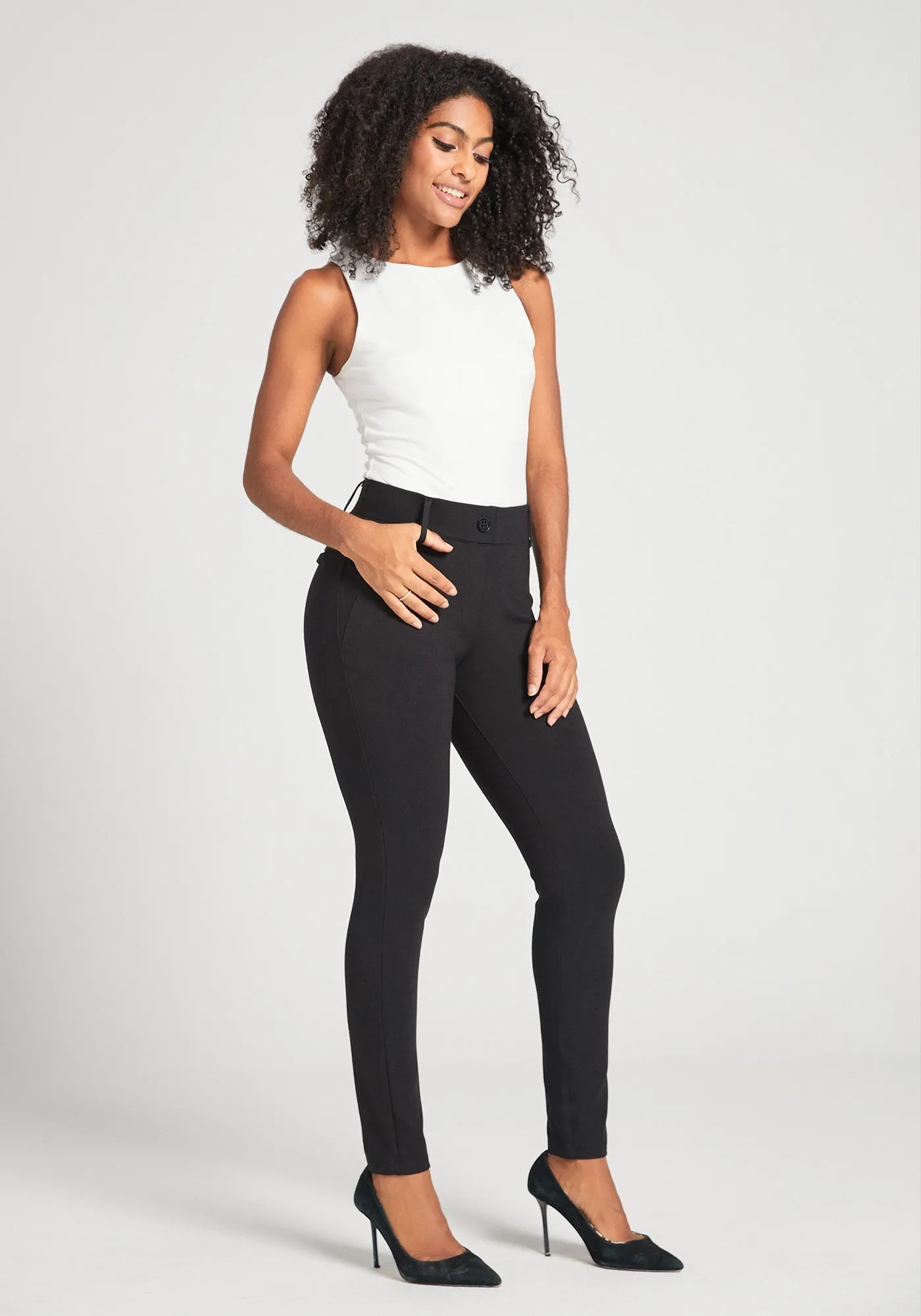Classic DPYP™ Dress Pant Yoga Pant | Skinny (Black) sold by Betabrand product image thumbnail 3