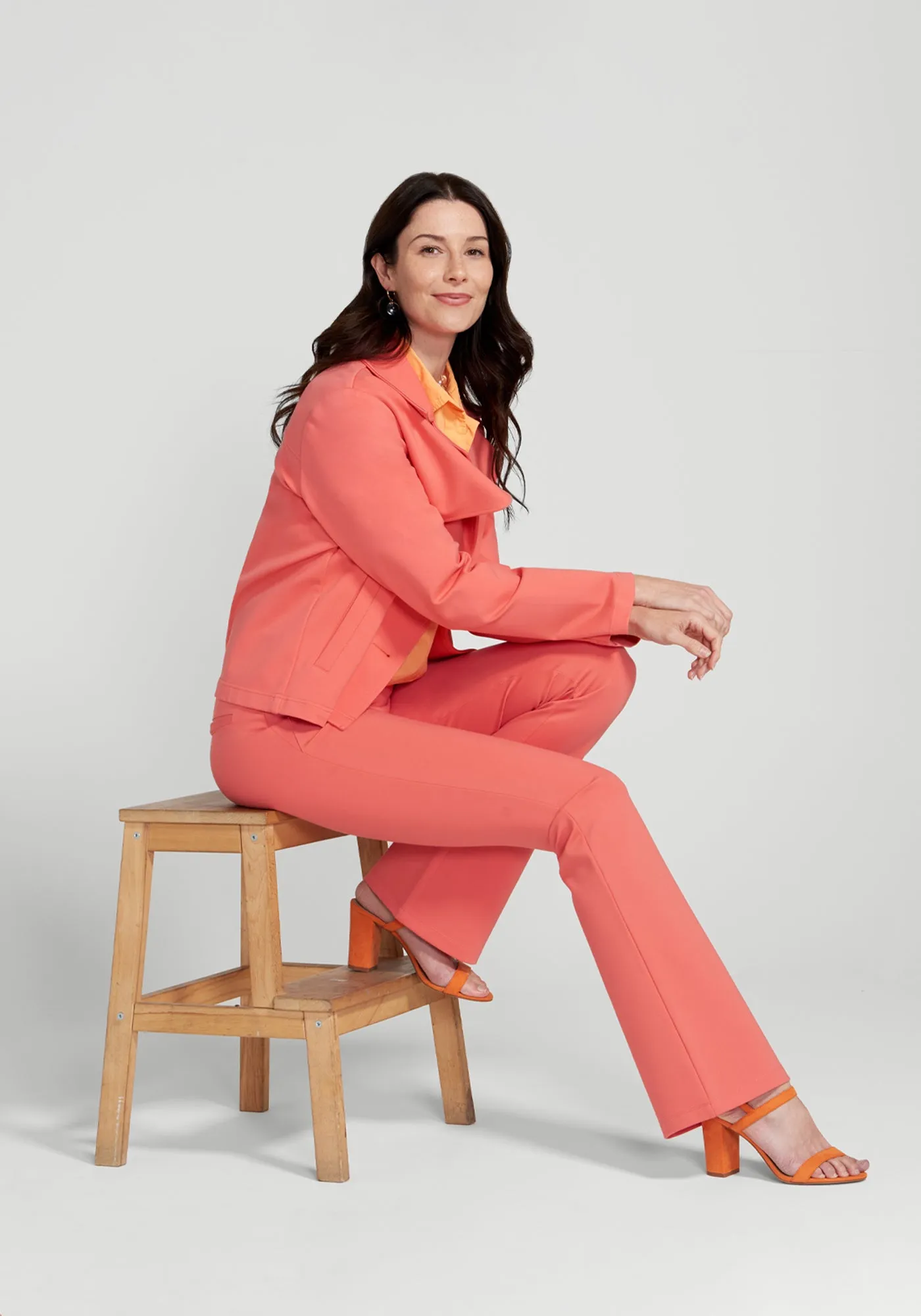 Classic Dress Pant Yoga Pant | Bootcut (Melon) sold by Betabrand product image thumbnail 4