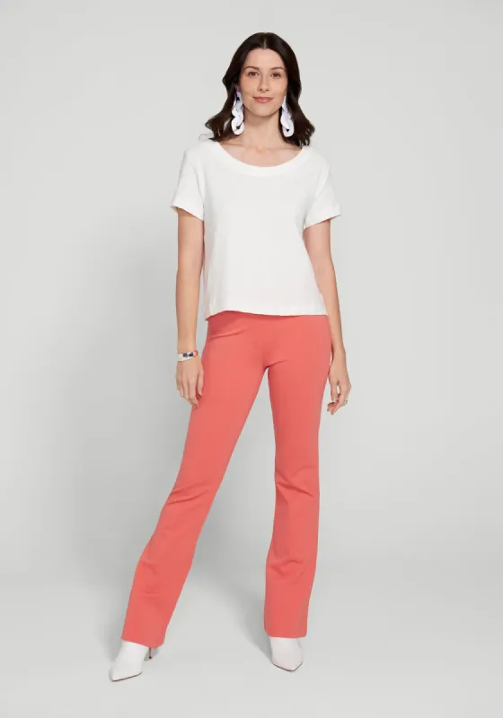 Classic Dress Pant Yoga Pant | Bootcut (Melon) sold by Betabrand