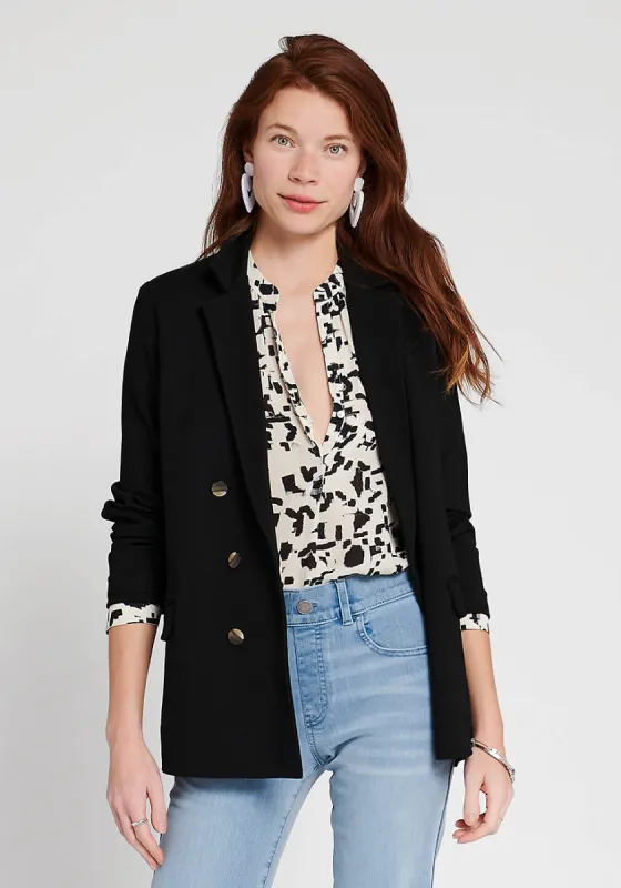 Double Breasted Blazer (Black) sold by Betabrand