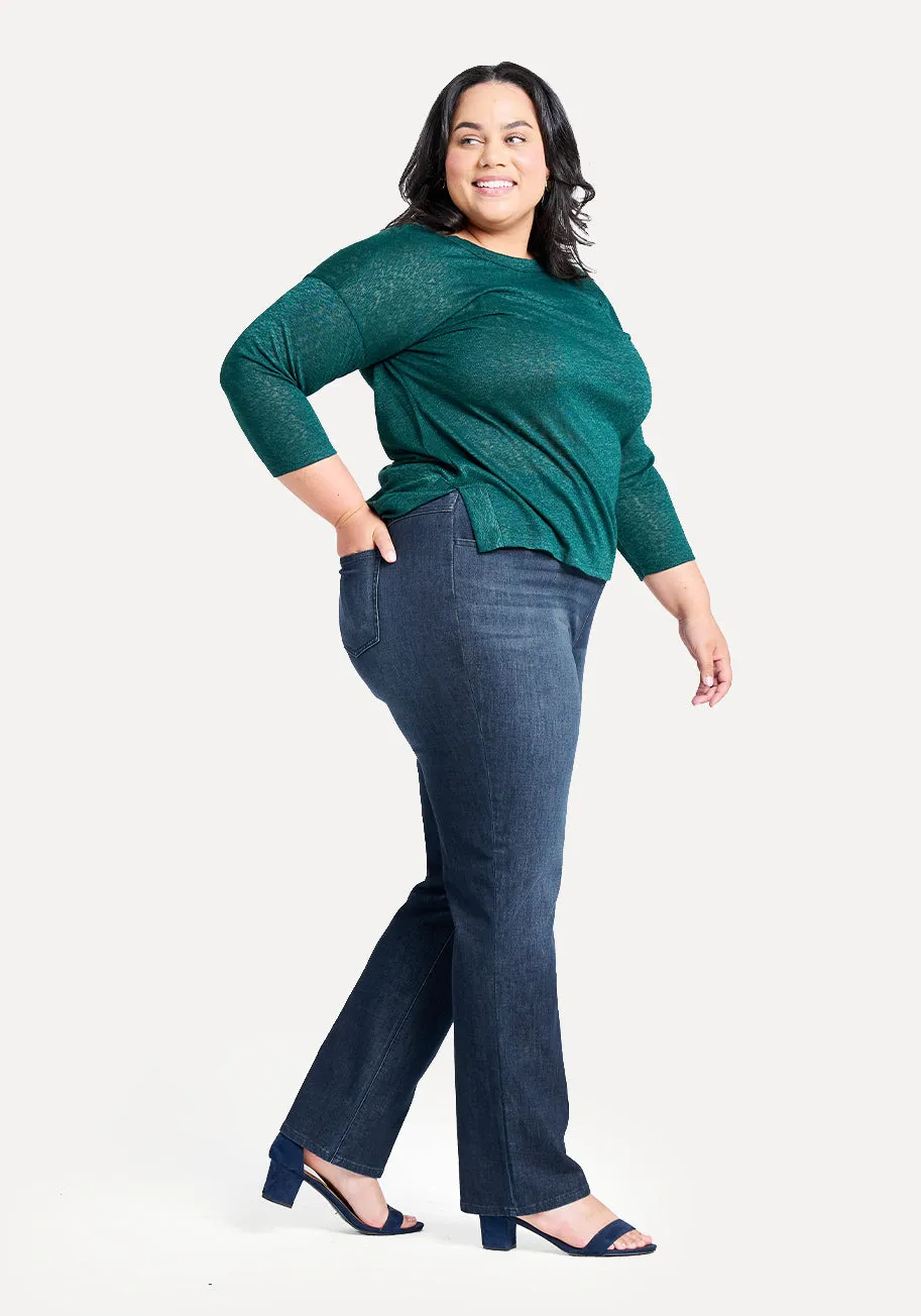 Straight-Leg | 4-Pocket Betabrand Yoga Denim (Lightweight Vintage) sold by Betabrand product image thumbnail 5