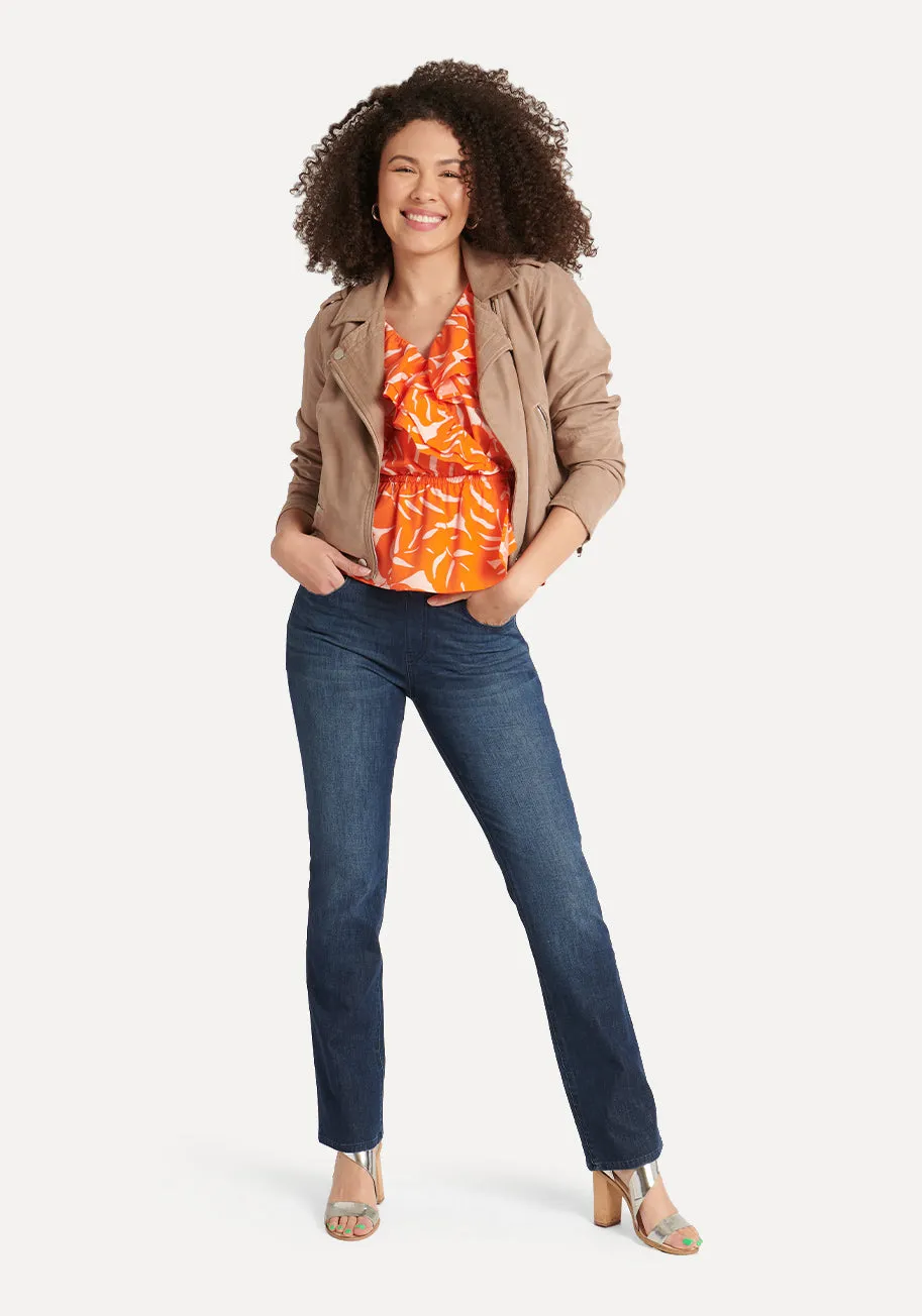 Straight-Leg | 4-Pocket Betabrand Yoga Denim (Lightweight Vintage) sold by Betabrand product image thumbnail 4