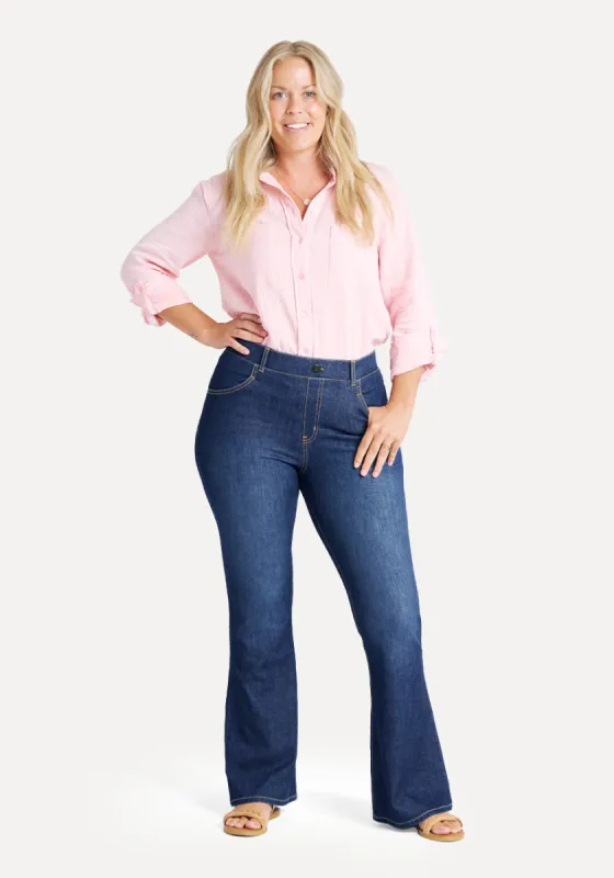 Boot-Cut | Marin Yoga Denim (Dark Vintage) sold by Betabrand