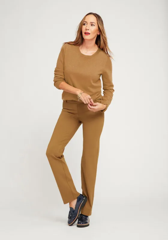 Classic Dress Pant Yoga Pant | Straight (Nutmeg) sold by Betabrand