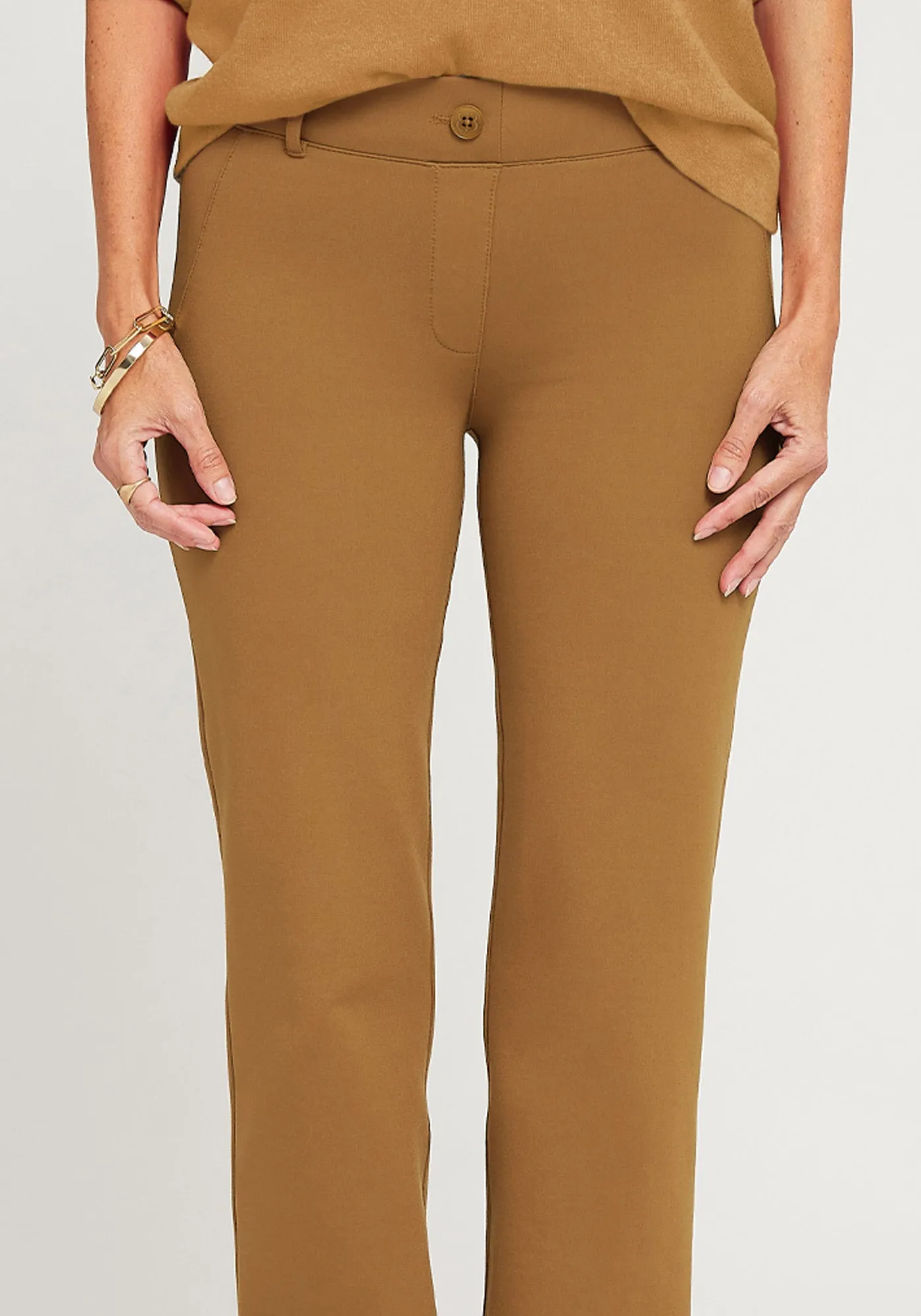 Classic Dress Pant Yoga Pant | Straight (Nutmeg) sold by Betabrand product image thumbnail 2