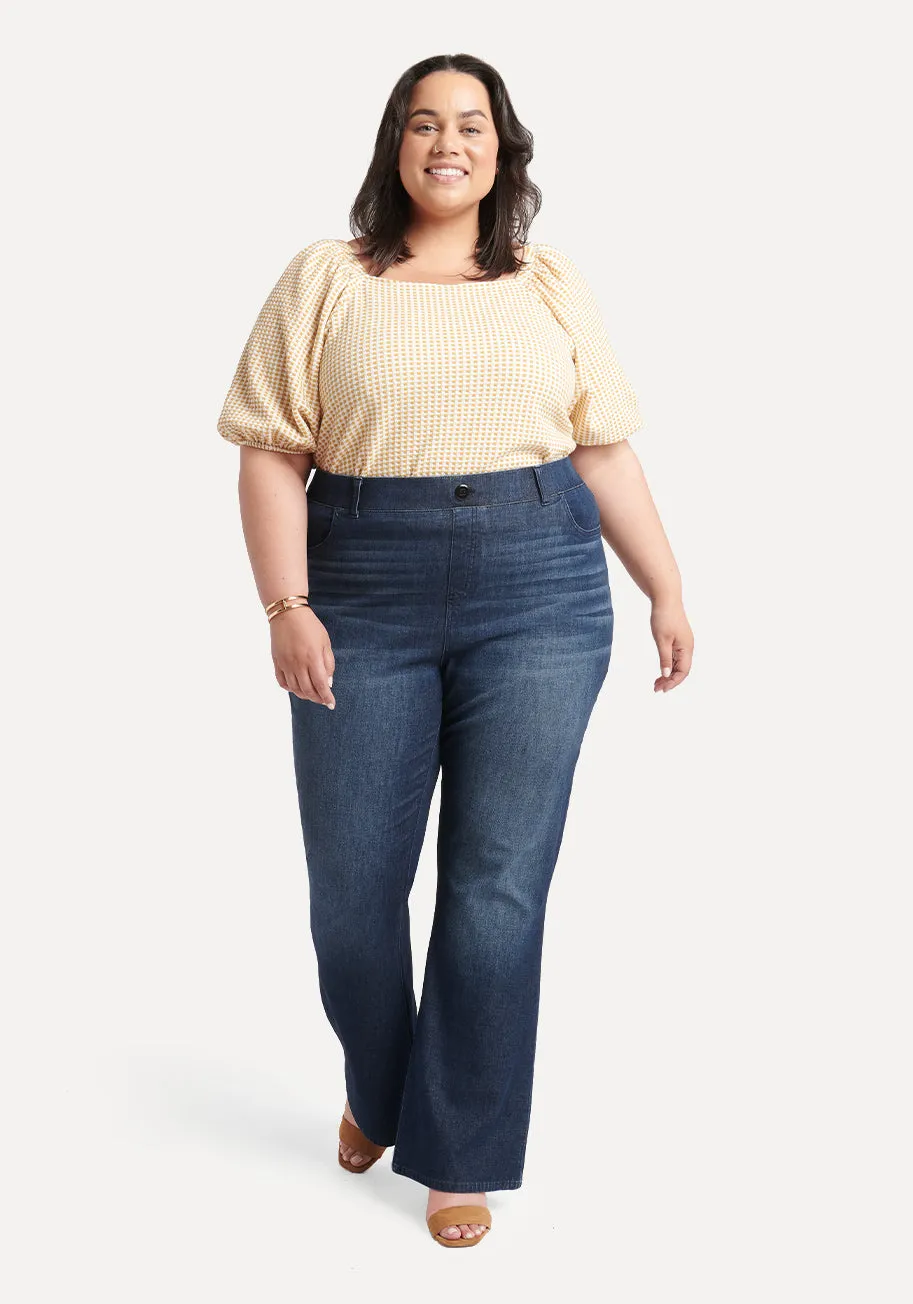 Boot-Cut | 4-Pocket Betabrand Yoga Denim (Lightweight Vintage) sold by Betabrand product image thumbnail 4