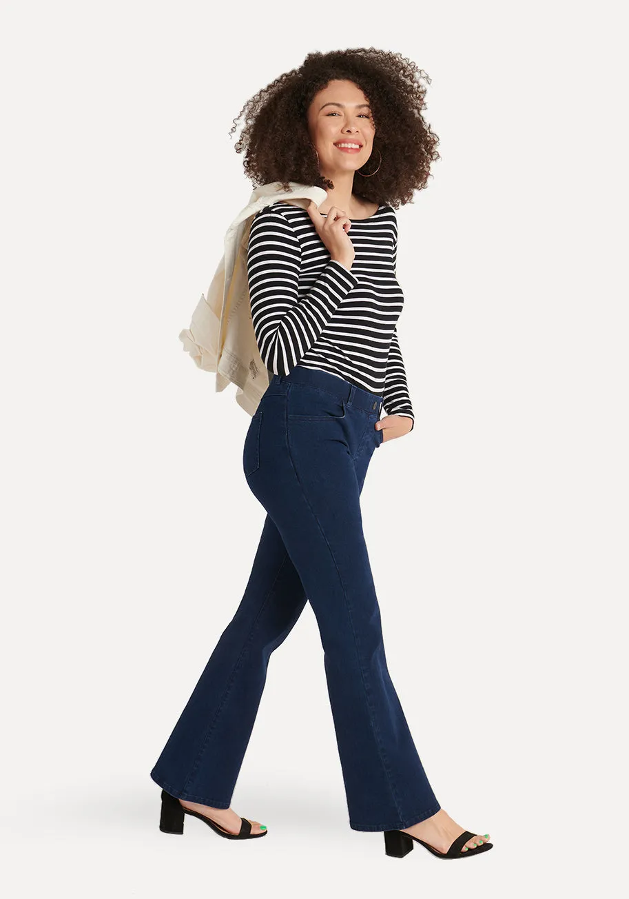 Boot-Cut | 4-Pocket Betabrand Yoga Denim (Dark Indigo) sold by Betabrand product image thumbnail 5