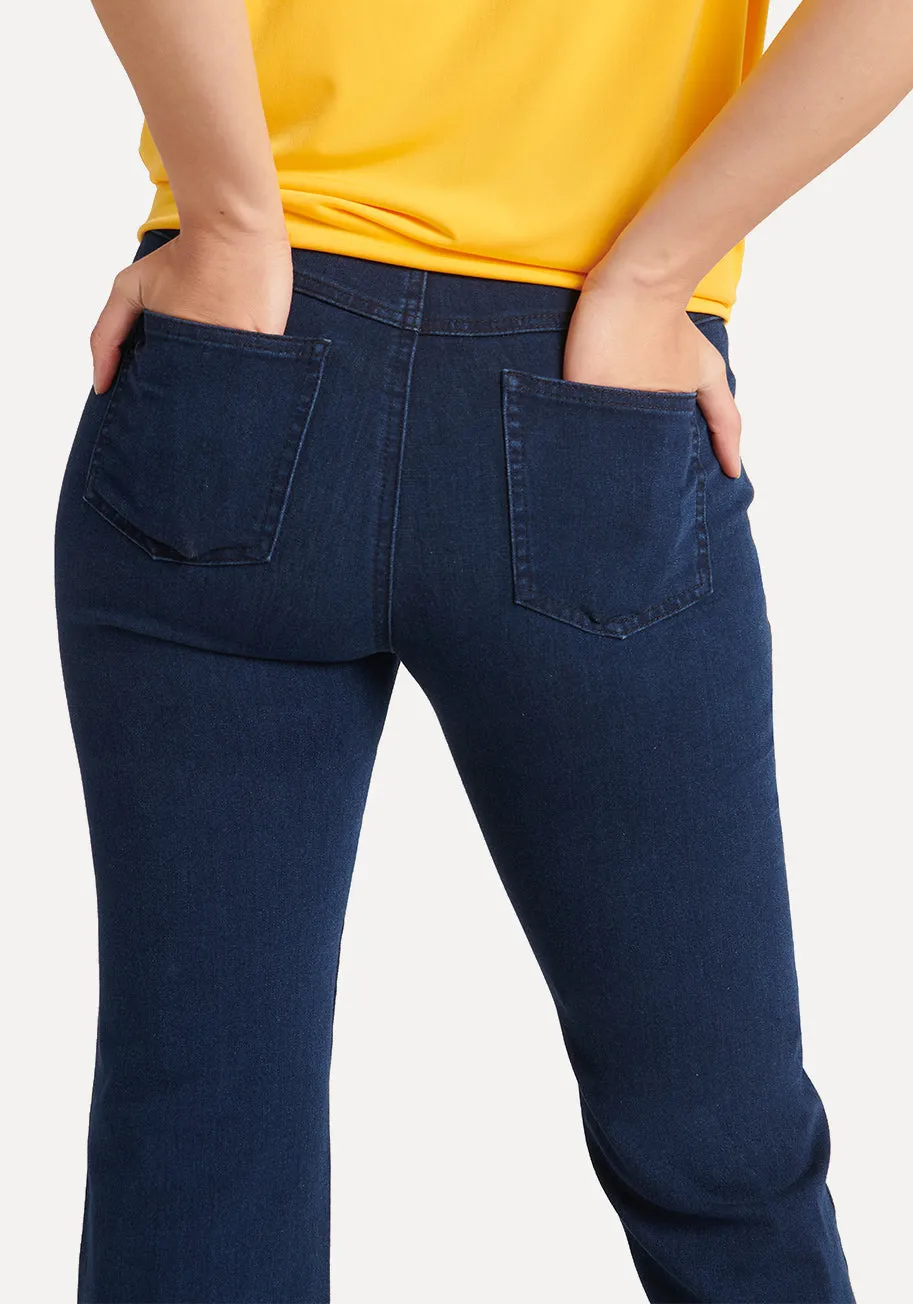 Boot-Cut | 4-Pocket Betabrand Yoga Denim (Dark Indigo) sold by Betabrand product image thumbnail 3