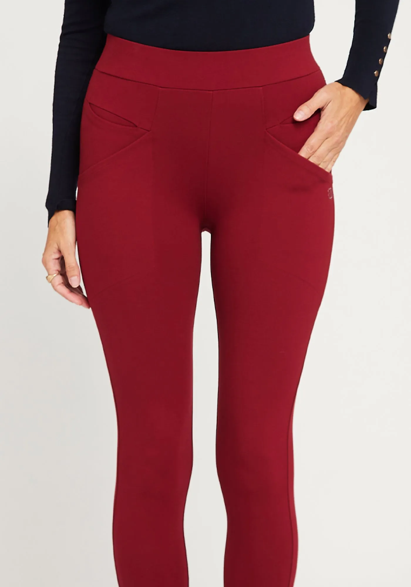 Journey Pant | Skinny (Oxblood) sold by Betabrand product image thumbnail 2