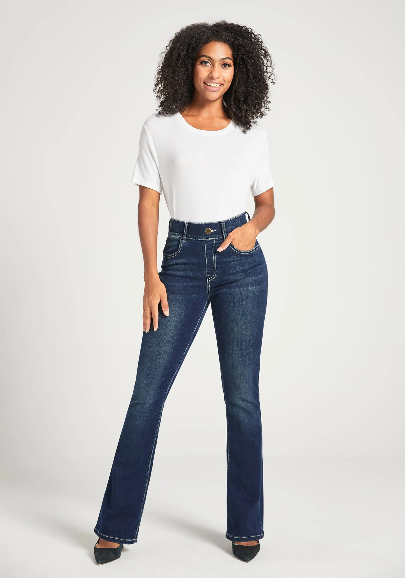 Signature Mid-Rise Denim | Bootcut (Roma Wash) sold by Betabrand product image thumbnail 3