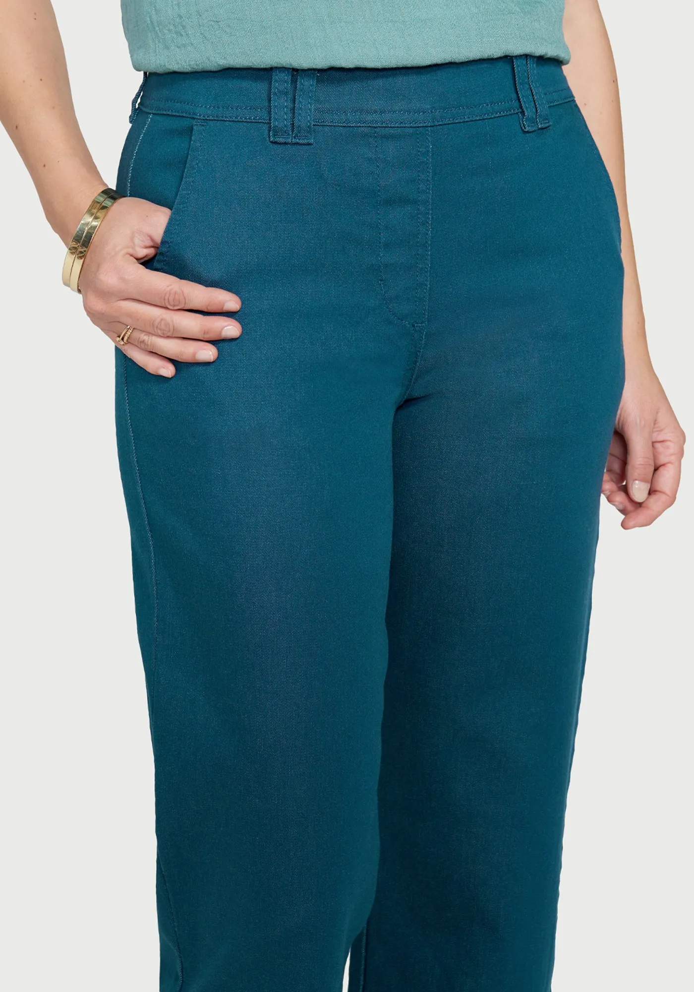 Burton Twill Crop Chino | Wide (Dark Ocean) sold by Betabrand product image thumbnail 2