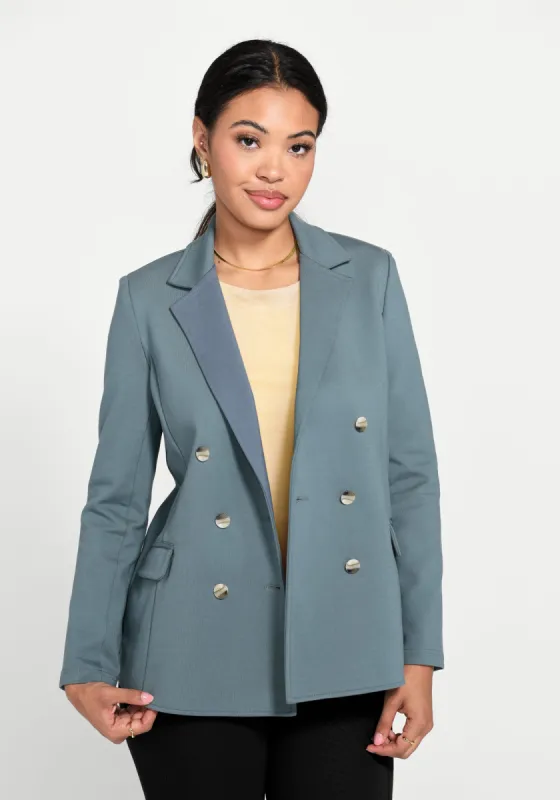Double Breasted Blazer (Blue Haze) sold by Betabrand