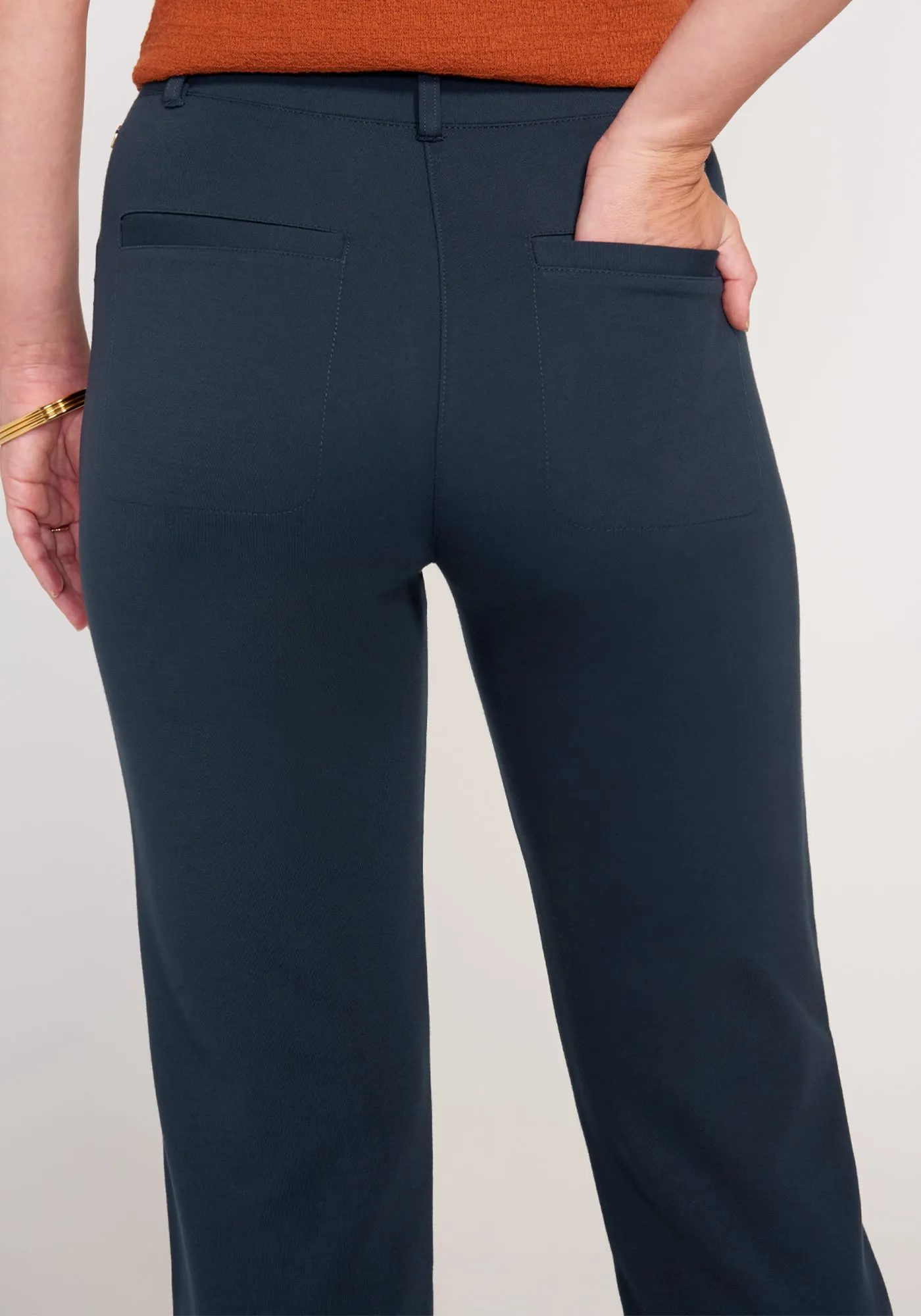 Easy Crop Trouser | Straight (Navy) - Final Sale sold by Betabrand product image thumbnail 4