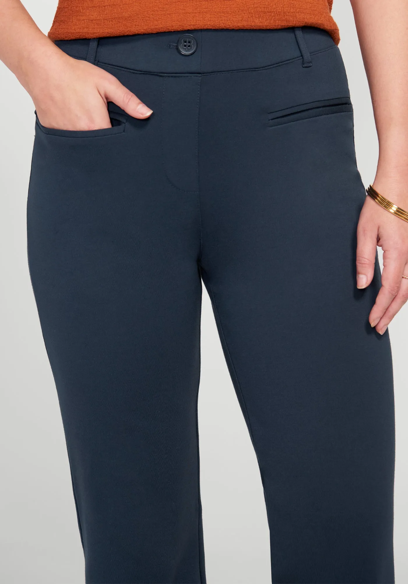 Easy Crop Trouser | Straight (Navy) - Final Sale sold by Betabrand product image thumbnail 3