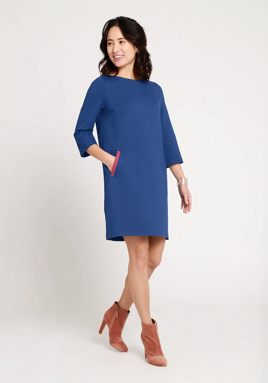 Half-Day Shift Dress (Starry Night) sold by Betabrand