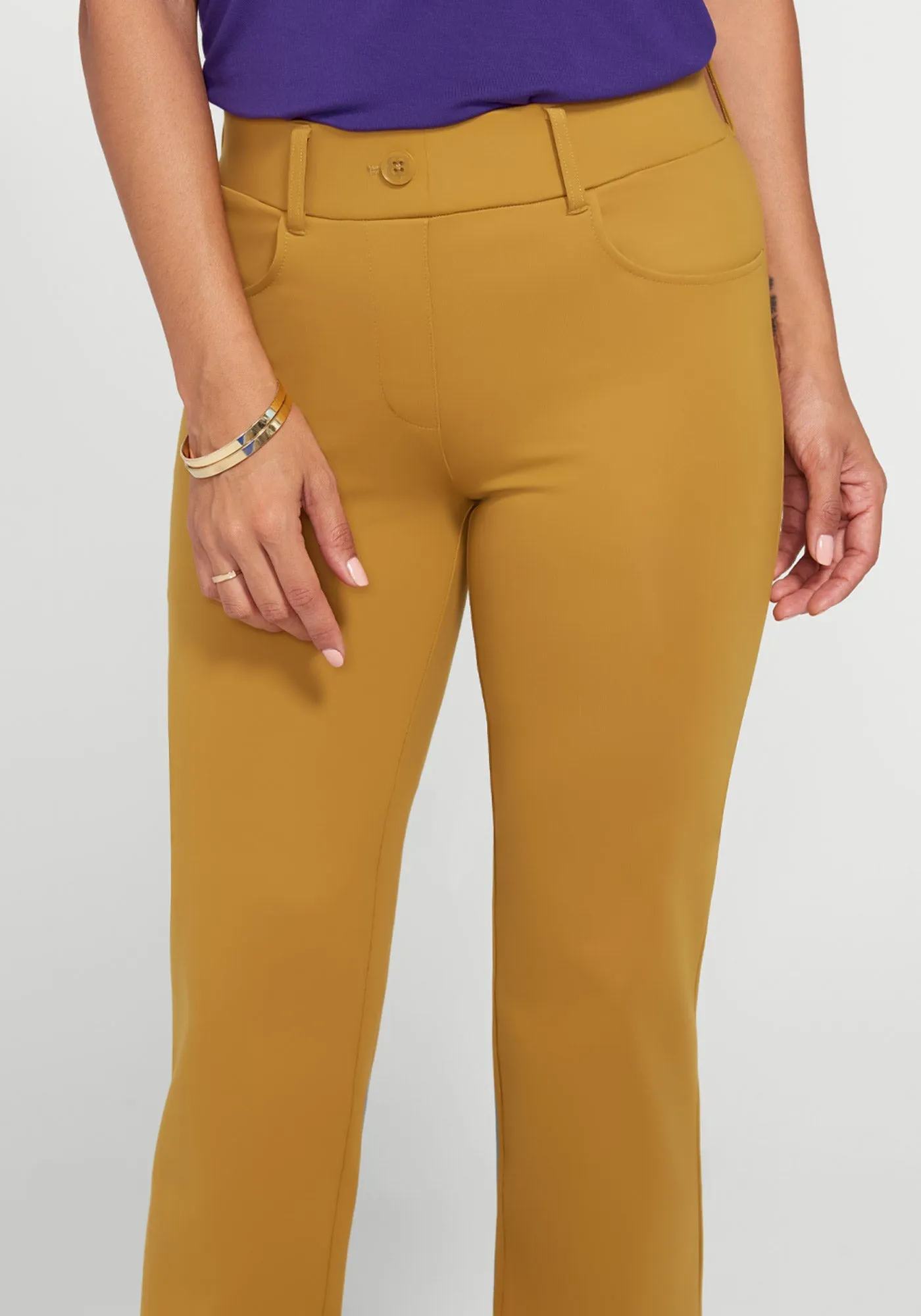 7-Pocket Dress Pant Yoga Pant | Straight (Cedar Glow) sold by Betabrand product image thumbnail 2