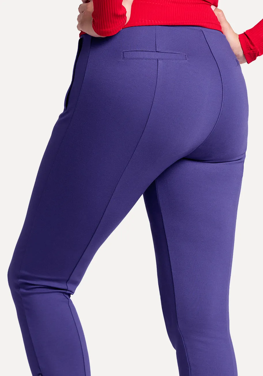 Skinny-Leg | Pencil Dress Pant Yoga Pants (Lupine Blue) sold by Betabrand product image thumbnail 3