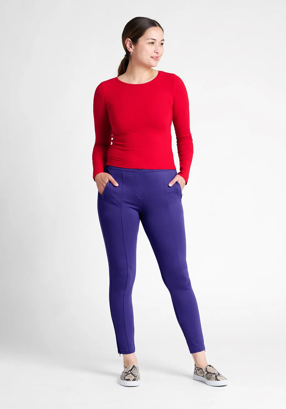 Skinny-Leg | Pencil Dress Pant Yoga Pants (Lupine Blue) sold by Betabrand