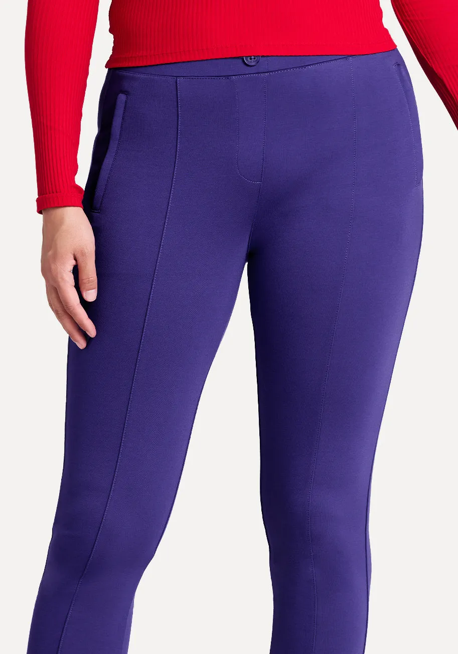 Skinny-Leg | Pencil Dress Pant Yoga Pants (Lupine Blue) sold by Betabrand product image thumbnail 2
