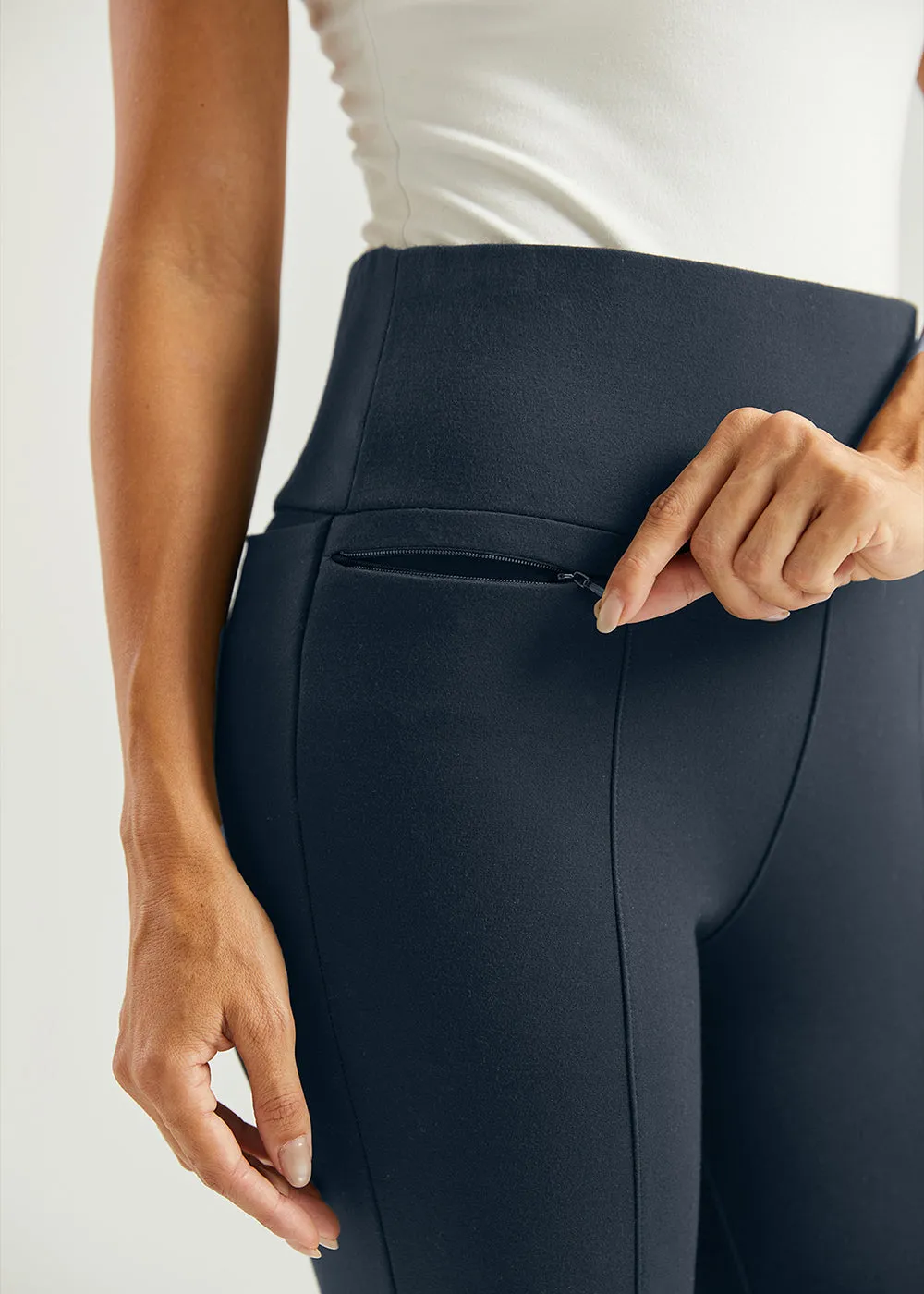 Power Down DPYP™ Dress Pant Yoga Pant | Skinny (Navy) sold by Betabrand product image thumbnail 3