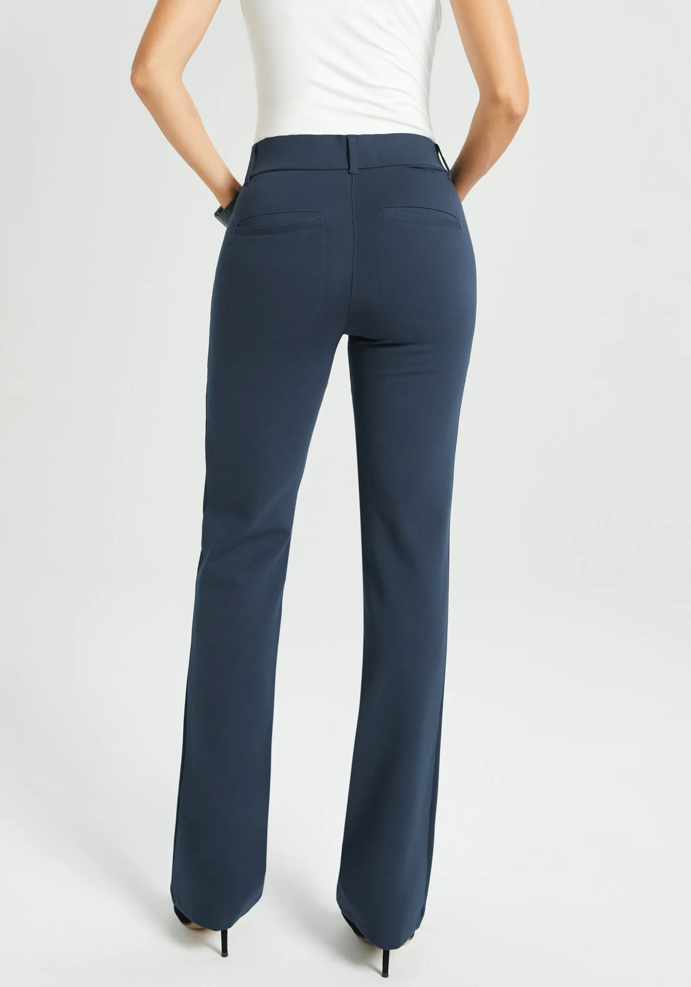 7-Pocket DPYP™ Dress Pant Yoga Pant | Straight (Navy) sold by Betabrand product image thumbnail 4