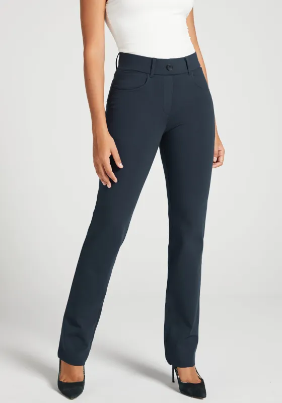 7-Pocket DPYP™ Dress Pant Yoga Pant | Straight (Navy) sold by Betabrand