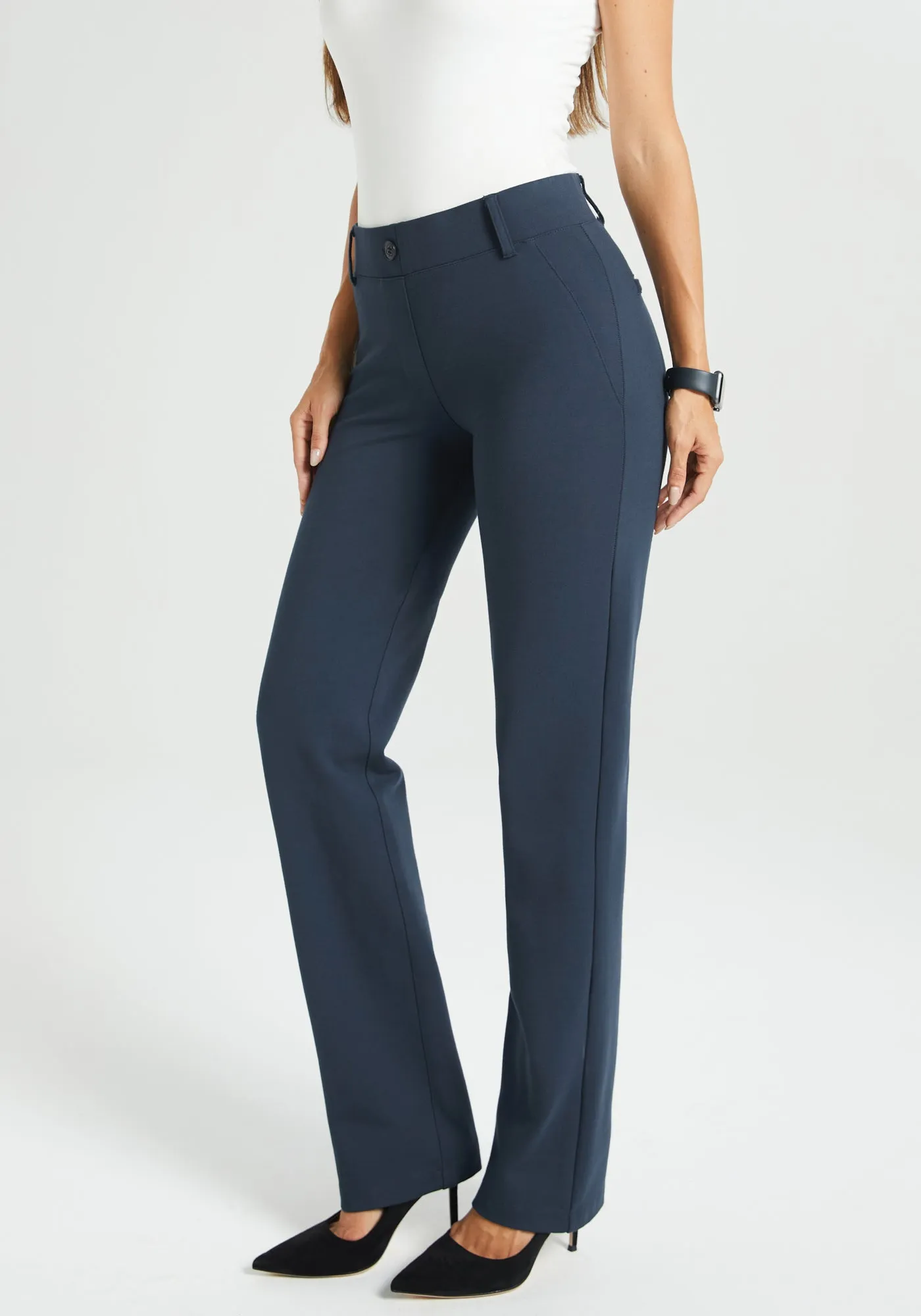⏰ PRESALE | Classic DPYP™ Dress Pant Yoga Pant | Straight (Navy) sold by Betabrand product image thumbnail 2