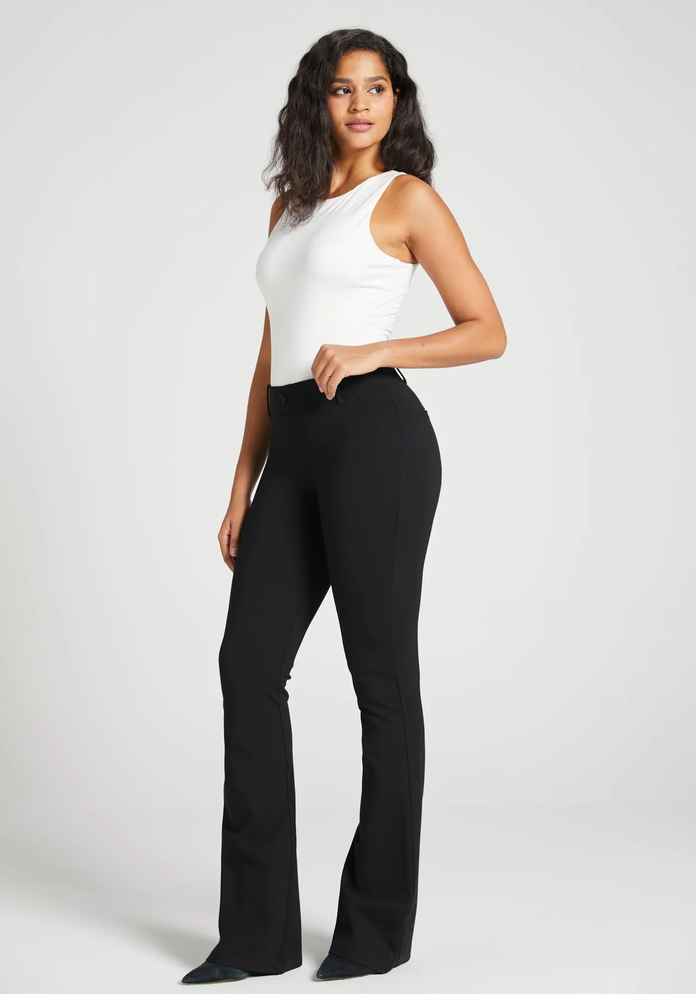 Classic DPYP™ Dress Pant Yoga Pant | Bootcut (Black) sold by Betabrand product image thumbnail 4