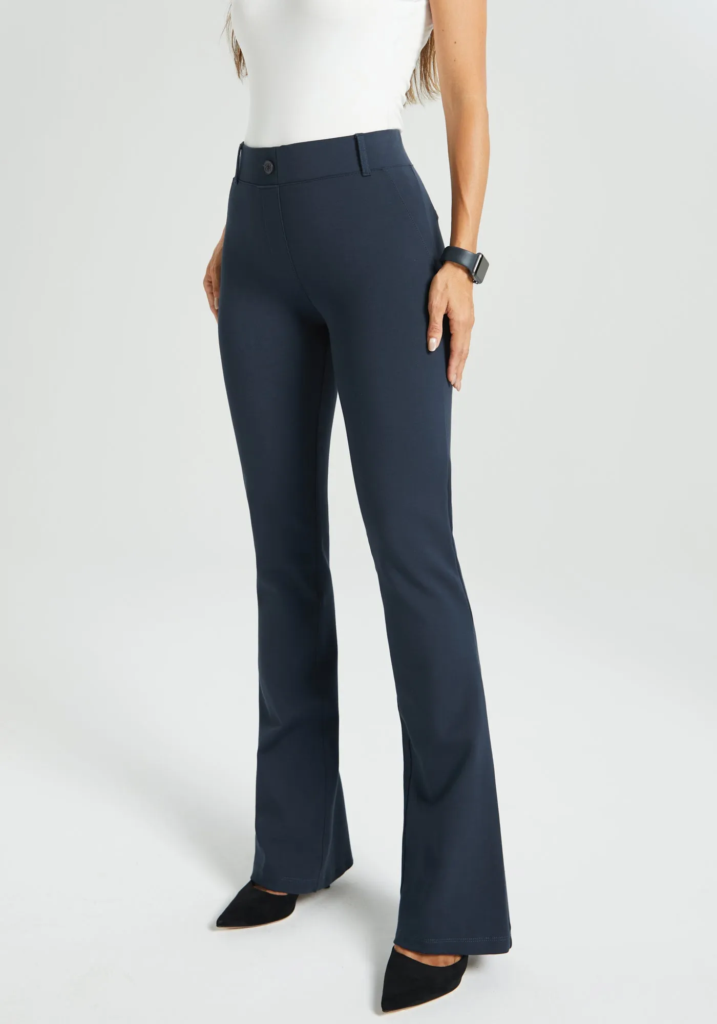 Classic DPYP™ Dress Pant Yoga Pant | Bootcut (Navy) sold by Betabrand product image thumbnail 2