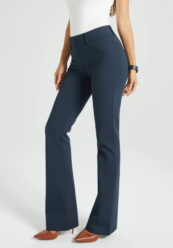 7-Pocket Dress Pant Yoga Pant | Bootcut (Navy) sold by Betabrand