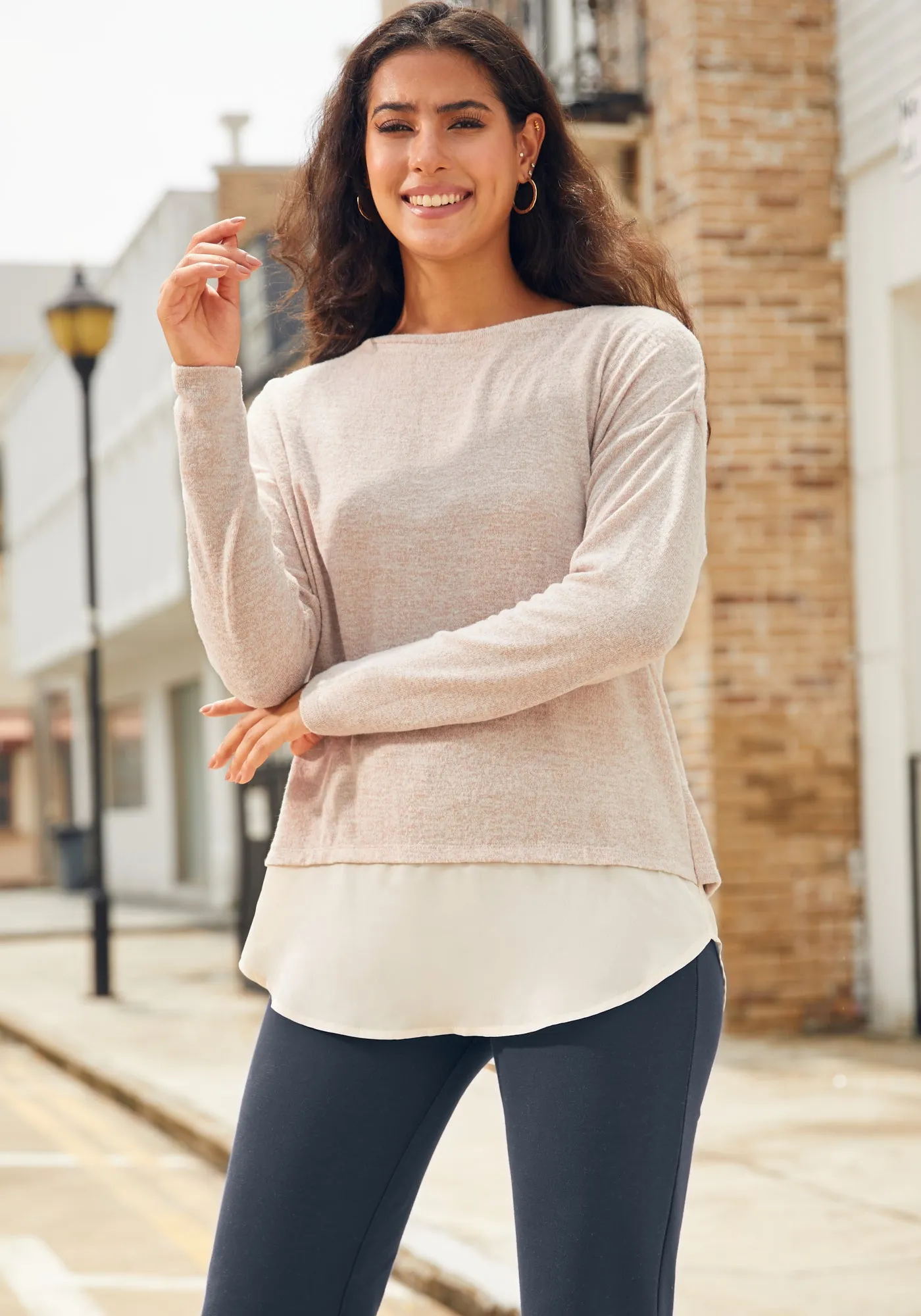 UltraEase Layered Boatneck (Ivory) sold by Betabrand product image thumbnail 4
