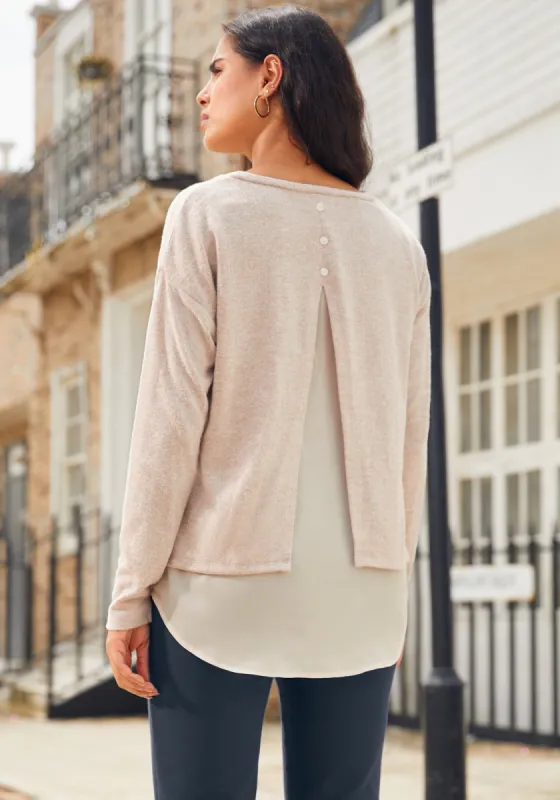 UltraEase Layered Boatneck (Ivory) sold by Betabrand