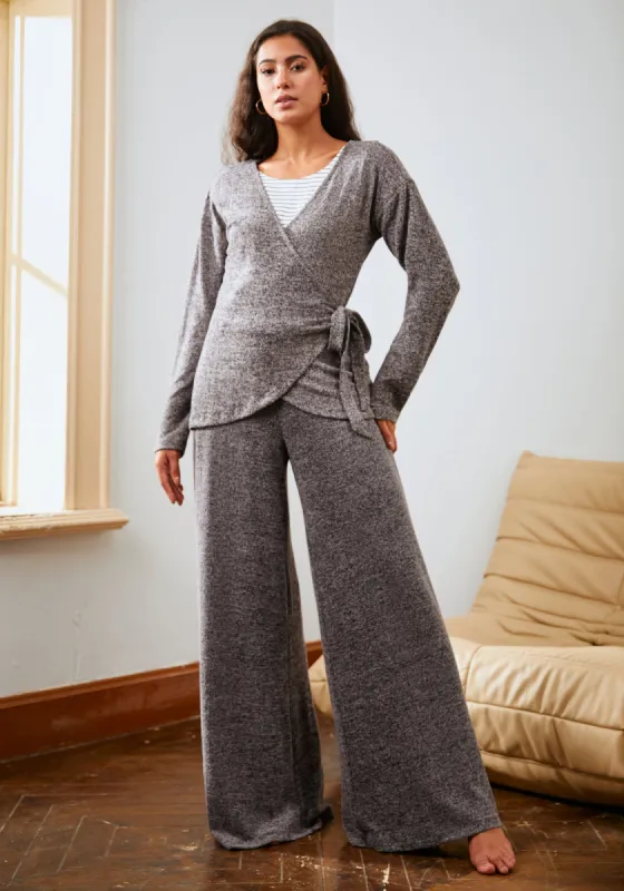 UltraEase Wide Leg Lounge Pant (Charcoal) sold by Betabrand