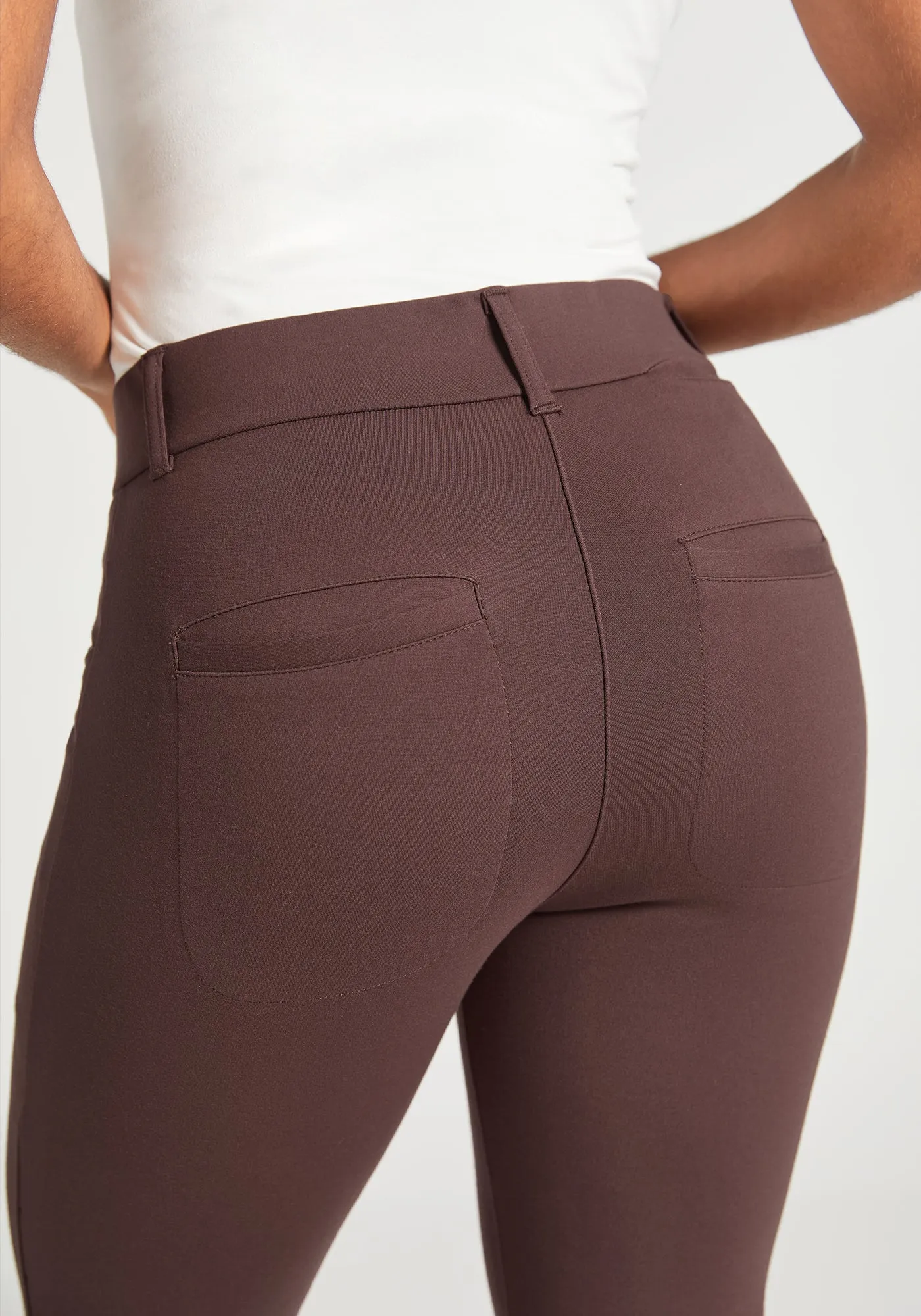 7-Pocket Dress Pant Yoga Pant | Skinny (Cherrywood) sold by Betabrand product image thumbnail 2
