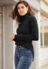 SoftBlend Merino Turtleneck (Black) sold by Betabrand