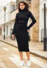 SoftBlend Merino Pencil Skirt (Black) sold by Betabrand